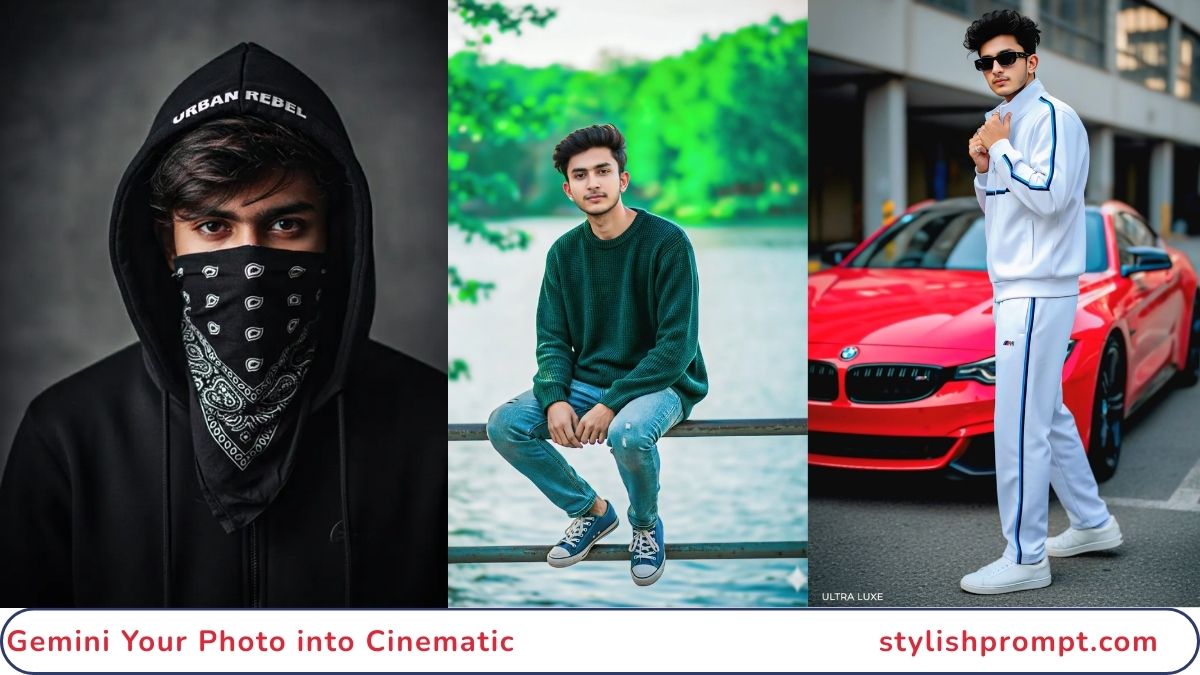 7Gemini Your Photo into Cinematic Lakeside & Urban Fashion Scenes
